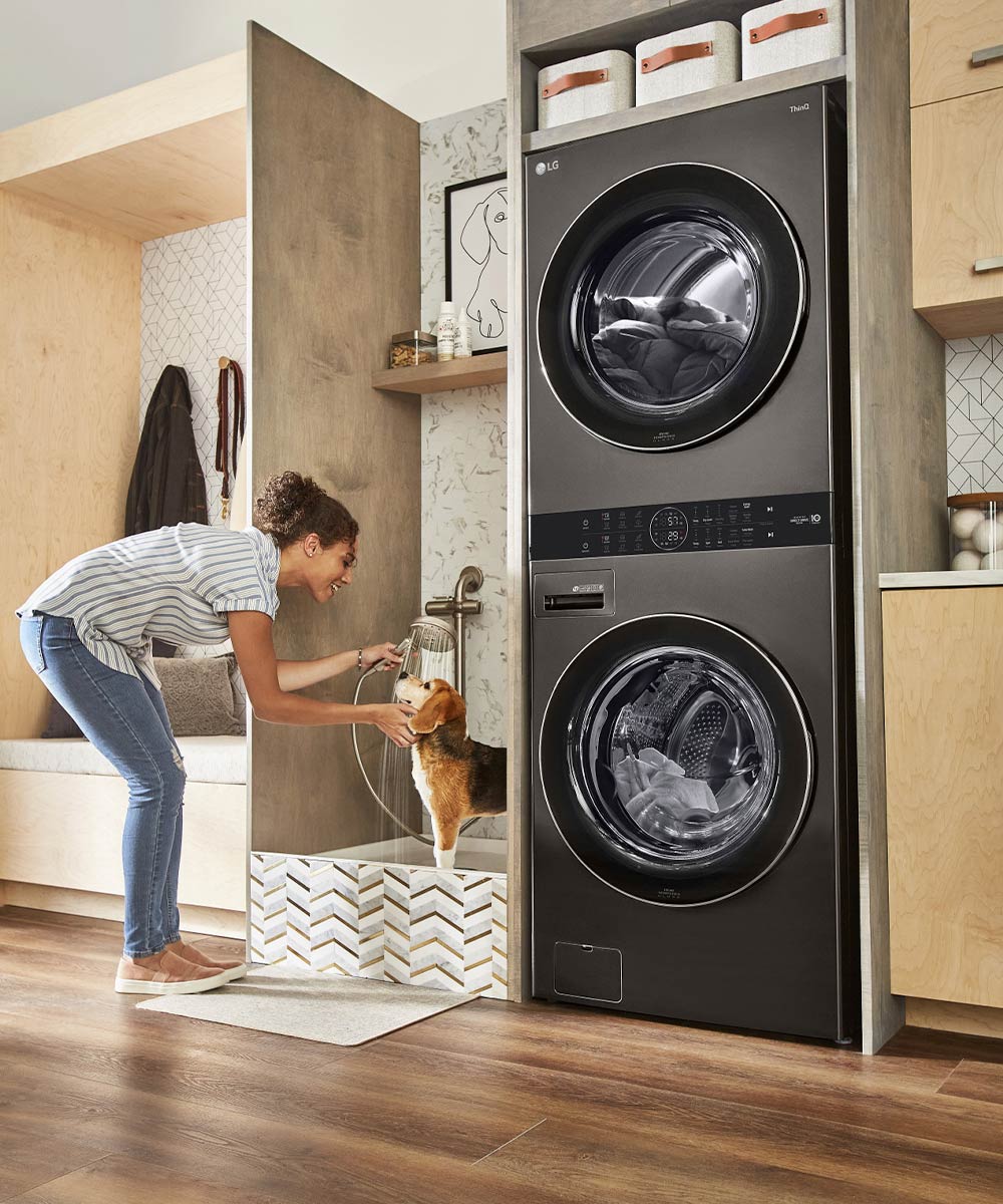 WashTower de LG, una lavadora y secadora con inteligencia artificial