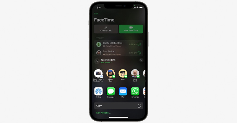 Nuevo facetime para ios15