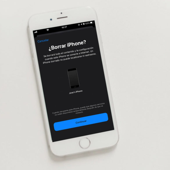 Cómo borrar todo de un iPhone