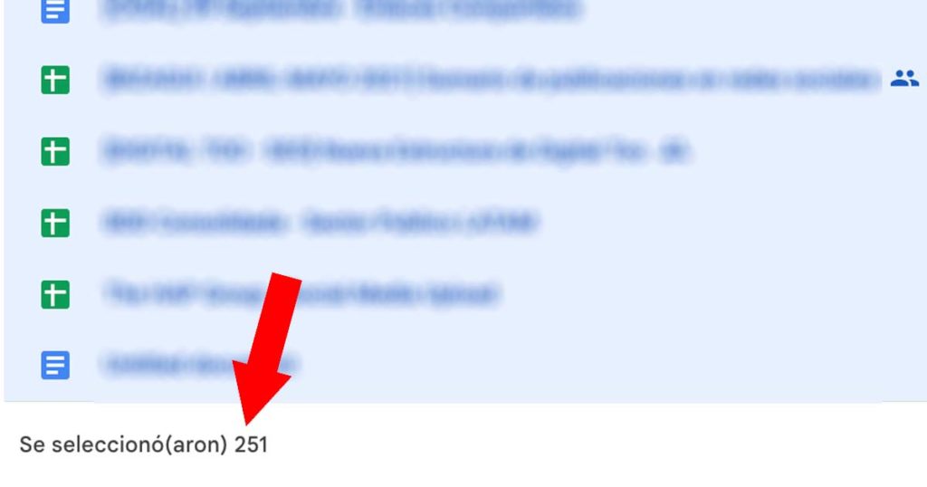 Este e sel núero totsl dde tus archivos en Google Drive